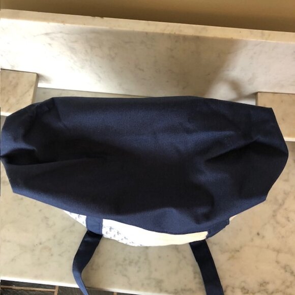 VINEYARD VINES Classic Canvas Uncle Sam Tote Bag Blue & White 17" - Picture 11 of 16